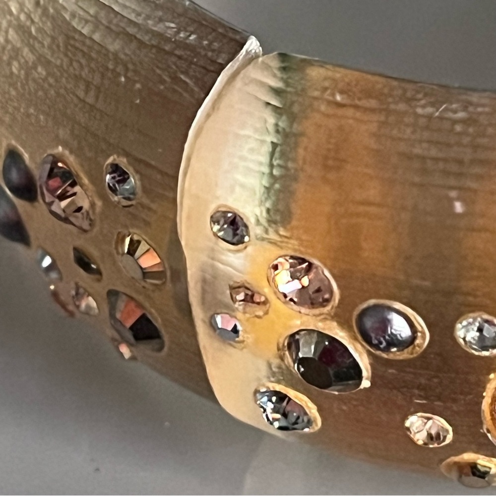 Alexis Bittar Lucite Crystal Hinged Bangle Bracelet * - Picture 7 of 15